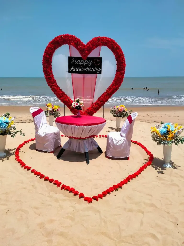 Anniversary celebration setup on Dublagadi & Bagda Beach