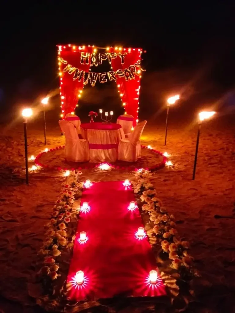 Beachside celebration setup at Dublagadi & Bagda Beach