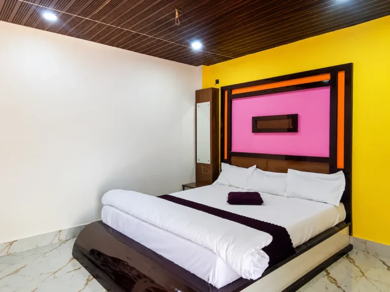 AC room at Blue Eyes Eco Resort, Bagda Beach
