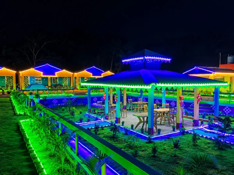 Blue Eyes Eco Resort garden at Bagda Beach