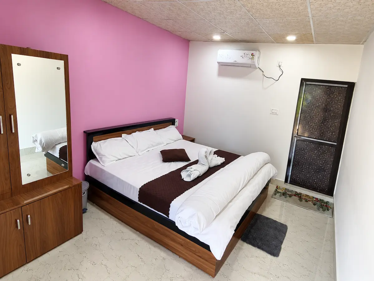 AC deluxe room at Blue Eyes Eco Resort, Bagda Beach, Odisha